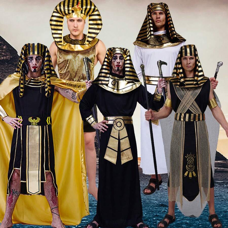 Adult Egyptian Pharaoh Costume, Suitable For Halloween, Valentine's Day, Carnival Cosplay - CC788 - View 1
