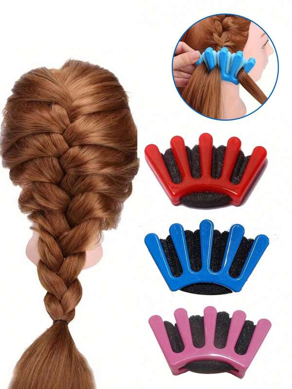 French Braiding Tool, DIY Sponge Hairstyle Tool, Women & Girls French Braid Weaving Machine, Quick Bun Braiding Tool, Suitable For Creating Wedding Hairstyles