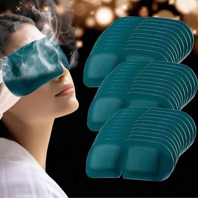 10/50 stuks Luteïne stoom oogmasker, warm kompres oogmasker, verlicht oogvermoeidheid, verbetert de slaap, oogmasker, gemakkelijk te vervagen (geurloos), Luteïne stoom warm kompres oogmasker, unisex, ademend, wegwerp, verpakt in een doos, verwarmend, voor gebruik tijdens de slaap.