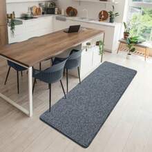 Modern 2x6 Runner Rugs for Bedroom Living Room Memory Foam Low-Pile Hallway Carpet Runner Rug for Entryway Kitchen Throw Small Rug for Bedside Dorm Room Decor Dark Blue and White - Camino de mesa de 2 x 6 - Ver 6