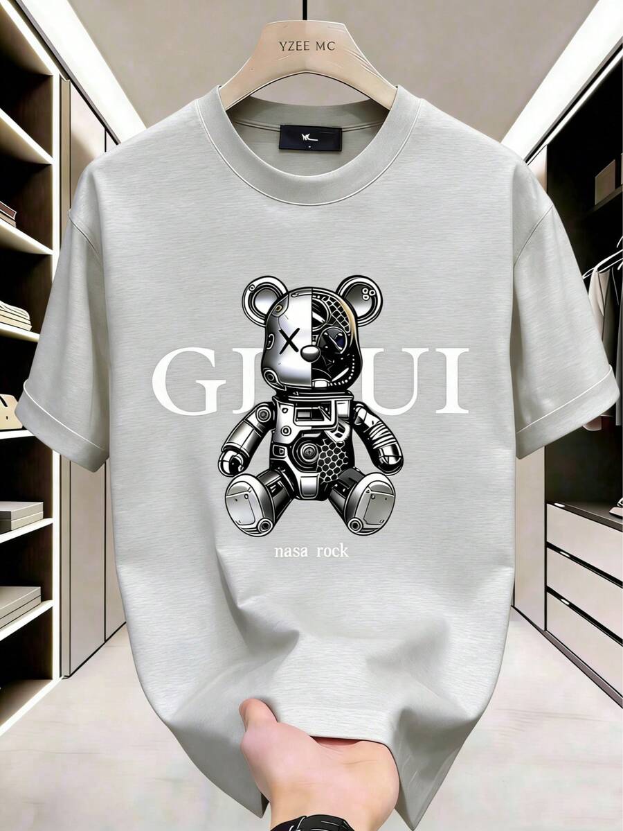 GucciS Modern Elegant And Timeless Classic USA-Shirt-LeeS/DiorSSNew Casual-Shirts Men And WomenUnisex Casual-Shirts - 淺灰色 - 查看 1
