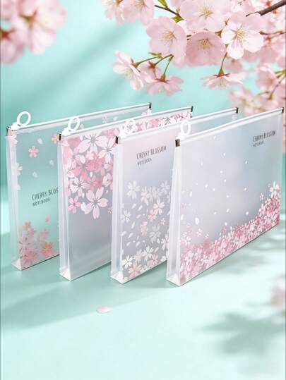 1 bộ - Túi đựng hồ sơ chống thấm nước cỡ A4 có khóa kéo - Họa tiết hoa anh đào màu hồng trong suốt, thích hợp cho văn phòng, nhà cửa, du lịch và các loại tài liệu khổ A4 khác. Nhẹ nhàng và trang trí, giúp lưu trữ và sắp xếp hồ sơ một cách ngăn nắp. Túi đựng hồ sơ chống thấm nước bằng nhựa PP với bìa hoạt hình mờ. Túi đựng hồ sơ quà tặng đơn giản. Văn phòng phẩm.