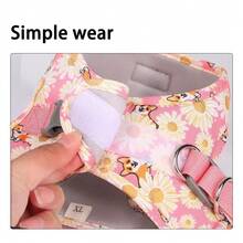2pcs Reflective Dog Harness And 1.5m Leash Set, Breathable Pet Chest Strap Harness Suitable For Small, Medium And Large Dogs, Puppy Chest Strap And Leash Accessory Set - Pink - View 11