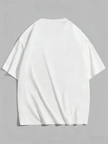 Men's Fashion Plus Size Poker Ace & Dice Print T-Shirt, Crew Neck Short Sleeve Casual Top/Size Details In Main Image, Please Check Size Before Ordering To Avoid Fit Issues - White - View 7