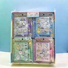 chiikawa 1 Set Cartoon Notebook + Pen, Cute Stationery Prize, Memo Pad, Planner Pen, Diary, New Year Gift, Valentine's Day Gift, Easter Gift [Random Style] - Multicolor - View 2