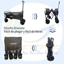 Vagn Plegable Porttil Carrito De Compras Multifuncional De Gran Capacidad Y Resistencia A Exteriores con Ruedas Grandes 7 Giro 360o Resistente A Todo Terreno Hogar Rojo Gris - RojoGris - Ver 7