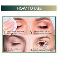 5pcs Double Eyelid Tapes, Invisible Single-Sided Eyelid Lift Strips, Natural Looking Eyelid Lift Fibers For Uneven Double Eyelids - Nude - View 8