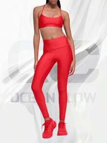Airlift Winter Warm High-Waist Legging - 鮮紅色 - 查看 3