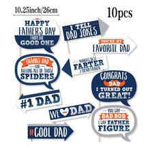 10 piezas Papel Puntos Grandes de Felicidad Divertido Feliz Día del Padre - Amamos al Papá Juego de Accesorios para Photocall - Ver 2