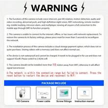 1-2个2.4G无线WiFi智能家居安防摄像头，360°全景视角，24/7全天候监控，USB供电，AI人体追踪和移动侦测，报警推送，视频监控，双向语音，适用于室内安防监控、婴儿/宠物/老人照护 - 白色 - 查看 6