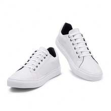 Modern Men's Tennis Shoes, Comfortable Fabric, Stylish, Soft, Elegant - White - View 2