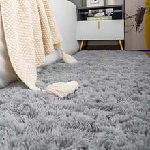 Fluffy Runner Rug for Dorm College Apartment Bedroom Plush Area Rugs Shag Carpet with Rubber Backing Non Slip Comfy Nursery Mat Bedside Rug for Boys Room Home Decor 2ft x 6ft Grey - 2 x 6 rectangular - Ver 3