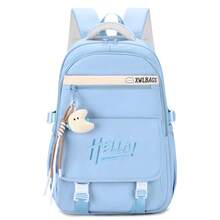 Large Capacity Multi-Layer Backpack, Lightweight Travel Bag For Middle/High School & College Students, Backpack With Cute Moon Pendant, Multi-Pocket Multi-Function Backpack - Multicolor - View 16
