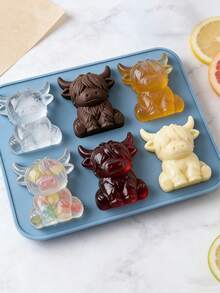 3D Cute Cow Shaped Silicone Tray, Suitable For Whiskey Cocktails And Baking, Also Can Be Used For Easter And Holiday Decorations - Multicolor - View 4