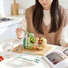 Recipiente de plástico para almacenar ensalada - Ver 5