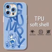 Oso Azul Gruñón Ositos Cariñositos malhumorados.funda de teléfono Fundas compatibles con ,Apple,VIVO,OPPO,,, y Honor.Fabricadas en silicona TPU,ofrecen protección contra golpes y caídas. - Blanco - Ver 3
