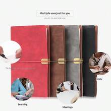 Faux Leather Loose-Leaf Notebook, Business Office Memo Pad, Retro Diary, Thick Leather-Texture General Notebook - Various - View 1