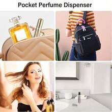 3/1pc Refillable Perfume Atomizer Bottle, Bottom Refill Design, Decant Large Perfume Bottle Into Small Portable Sprayer, Reusable Travel Fragrance Spray Bottle, Unisex - 8ml - View 12