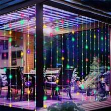 Guirlande lumineuse féerique à LED avec 8 modes clignotants, alimentée par batterie, convient pour la chambre, Noël, la Saint-Valentin, le jardin, l'anniversaire, les cadeaux, le mariage, les fêtes, la décoration d'intérieur - rideau lumineux du boîtier de batterie - Voir 15