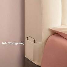 1件北欧柔软天鹅绒加厚床头板套，全包覆式丝滑天鹅绒床头板保护套，奢华加厚床靠背套，适用于家庭和酒店 - 卡其色 - 查看 5