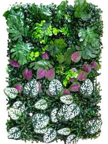 40x60厘米(15.75x23.62英寸)人造塑料绿色植物墙饰,逼真蕨类植物墙板,经久耐用,栩栩如生,适用于室内/室外婚礼、派对、花园、后院围栏和家居装饰 - 彩色 - 查看 17