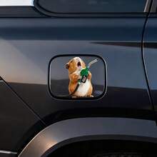 Crash Hamster Car Sticker, Suitable For Decorating Car Fuel Tank Cover, Easy To Apply, No Residue, Self-Adhesive - A - View 7