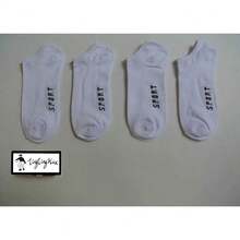Kit Of 12 Pairs Of Ankle Socks, High-Quality Unisex Sports Socks, Wholesale. - 白色 - 查看 1