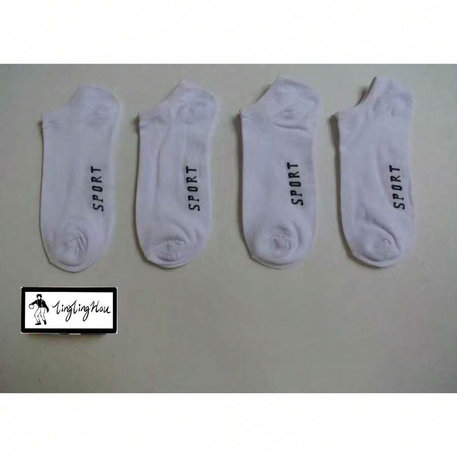 Kit Of 12 Pairs Of Ankle Socks, High-Quality Unisex Sports Socks, Wholesale. - 白色 - 查看 1