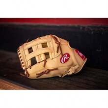 Rawlings Select Pro Lite - Guantes de béisbol Juveniles Modelos de Jugador Profesional Tallas de 10.5 a 12.2 Pulgadas Múltiples Estilos - Camel - Ver 5