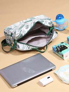 1个婴儿尿布包，多功能妈妈单肩包，孕妇收纳包带挂钩 - 彩色 - 查看 7