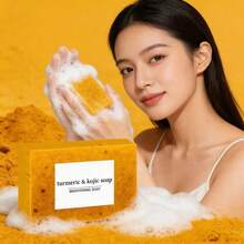 2 piezas de jabón natural de cúrcuma y ácido láctico con esponja, limpieza profunda y humectación para rostro y Body, apto para todos los tonos de piel clara - Jabón de cúrcuma - Ver 8