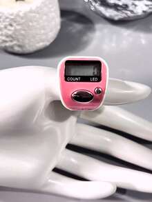 Contador de rosario electrónico elegante de alta calidad, hecho de materiales duraderos con pantalla LED; diseño de botón silencioso para evitar molestar a los demás, también cuenta con función de memoria de apagado, ideal para el conteo diario, el conteo de oraciones y el control de inventario. - Multicolor - Ver 1
