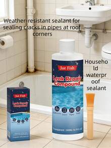 JUE FISH Keo chống thấm dùng trong sửa chữa nhà cửa, bịt kín các vết nứt và rò rỉ trong nhà bếp, phòng tắm, đường ống, mái nhà, cửa sổ, mạch gạch. - A - Xem 3