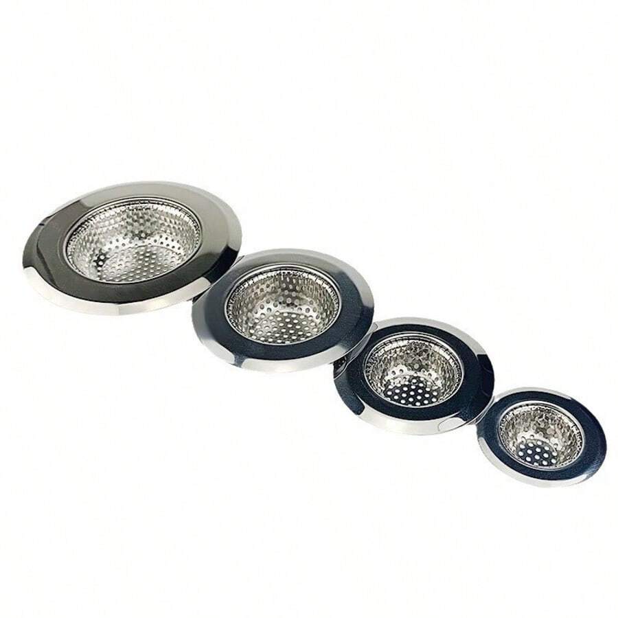 Kitchen Sink Strainer, Bathroom Drain Filter, Easy To Clean, Captures Food Debris And Residue, Essential For Kitchen And Sink Filtration Accessories - Silver - View 1