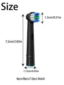 4pcs/8pcs/12pcs Electric Toothbrush Replacement Heads - Professional Electric Toothbrush Brush Heads Compatible With Pro500/1000/1500/3000/3757/5000/7000/7500/8000 Models, Providing Excellent Cleaning And Protection For Your Teeth - View 9
