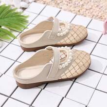 Giày mules hở gót thoáng khí bằng lưới cho bé gái, giày Mary Jane thời trang mùa hè mới cho trẻ em, giày lười đi ngoài trời. - Vàng - Xem 4