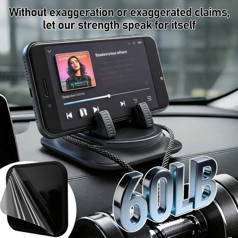 360° Rotating Car Phone Holder, Dashboard Windshield Suction Cup Mount, Adjustable Horizontal And Vertical Screen, Non-Slip Hands-Free Holder Suitable For IPhone And All Smartphones