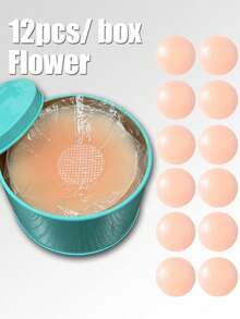 2/12pcs Women Silicone Invisible Nipple Covers - Self-Adhesive Reusable, Breast Enhancement Stickers, Non-Slip Skin-Friendly, Invisible Lift And Support, Suitable For Backless, Strapless Outfits - Multicolor - View 16