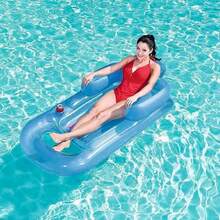 Flotador Inflable Cama Montable Para Piscina Repaldo 161 Cm - Azul - Ver 2