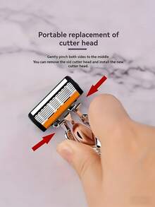 Dao cạo râu nam cao cấp 6 lớp, vật dụng thiết yếu khi đi du lịch, tay cầm công thái học chống trượt, lưỡi dao thép không gỉ bền bỉ, cạo mượt mà, cạo sát, không gây kích ứng, cạo chính xác, dụng cụ tỉa râu thiết yếu, dễ dàng vệ sinh. - 2 tay cầm + 36 lưỡi dao - Xem 8