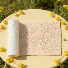 可爱羊驼头图案压花擀面杖，3D绵羊压花纹理滚筒，适用于DIY软陶、蜡烛制作、陶艺工艺 - 彩色 - 查看 4