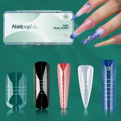 Reusable Nail Extension Mold, Suitable For 3D Nail Art Creation, Easy To Clean, Colorful