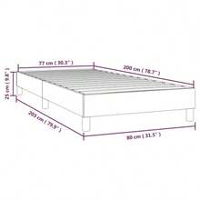 vidaXL Struttura letto a molle, letto imbottito per camera da letto, struttura letto con rete a doghe e gambe di supporto, letto singolo per camera da letto, velluto grigio chiaro 80x200cm - Grigio Chiaro - Visualizzare 6