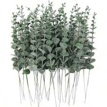 10/20pcs 14.96 Inch Artificial Eucalyptus Leaves, Fake Plants For Home, Restaurant, Living Room, Outdoor Garden Decor, Floral Arrangement, Photography Props, Spring - màu xanh lá - Xem 5