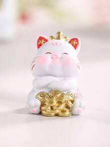 太阳能招财猫摆件套装，逼真可爱的中国风招财猫装饰品，适合作为礼物，装饰前台、汽车、商业空间、蛋糕装饰、家居书桌、植物、汽车、景观。 - A - 查看 7