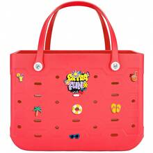 EVA Women's Tote Bag - Oversized Solid Color Beach Purse, Waterproof & Sandproof, Lightweight & Washable, Open Design For Easy Packing, DIY Customizable, Suitable For Pool, Camping, Shopping, Sports, Travel - Nhiều màu - Xem 43