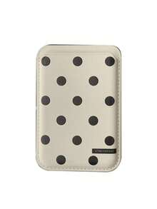 Minimalist Polka Dot Niche Magnetic Card Holder Magsafe Leather Card Case - Multicolor - View 4