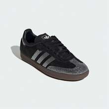 Adidas 阿迪达斯 SAMBA OG W 水钻装饰经典运动鞋，宋宇琦签名款 - 黑色 - 查看 11