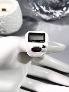 Contador de rosario electrónico elegante de alta calidad, hecho de materiales duraderos con pantalla LED; diseño de botón silencioso para evitar molestar a los demás, también cuenta con función de memoria de apagado, ideal para el conteo diario, el conteo de oraciones y el control de inventario. - Multicolor - Ver 3