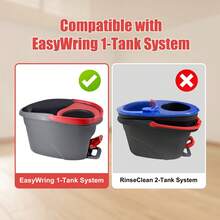 1set Spin Mop Set Compatible With Easywring 1Tank System Dust Cleaning Deeply Mop Heads And Brush Set High Quality Kitchen Bathroom Cleaning Accessories - Set - View 8